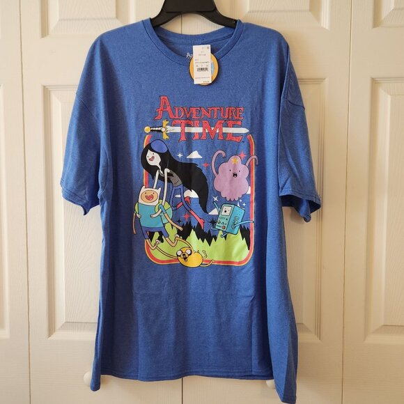 Adventure Time Graphic T-Shirt XXL Finn, Jake, Marceline, Lumpy Space Princess - Picture 1 of 8